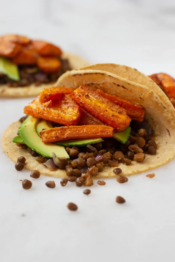 Carrot and Lentil Tacos