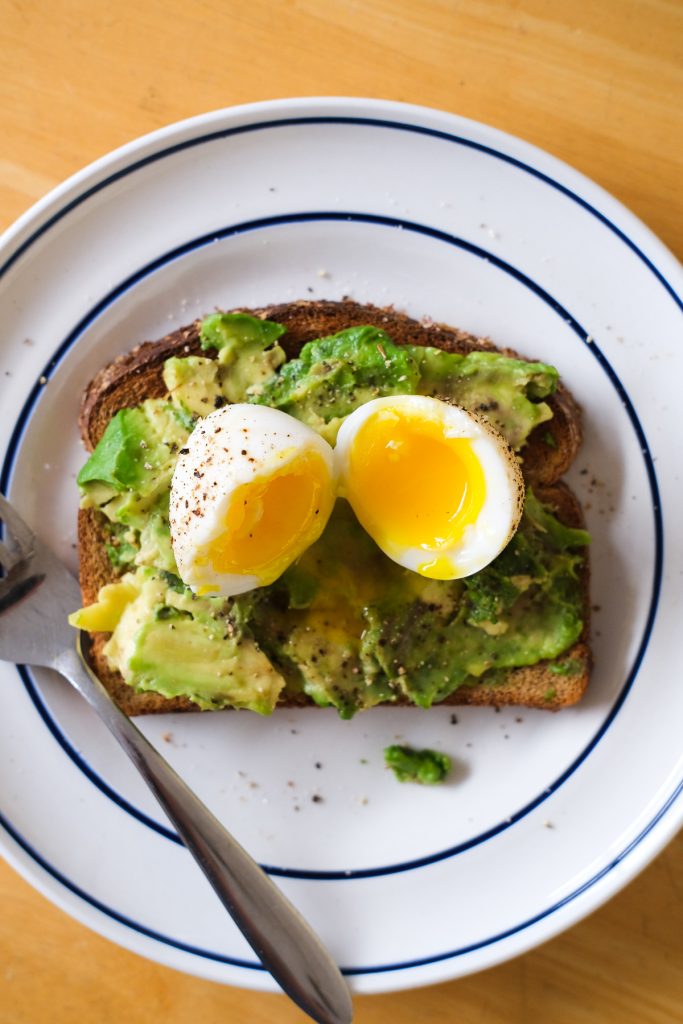 Avocado Toast with Boiled Eggs