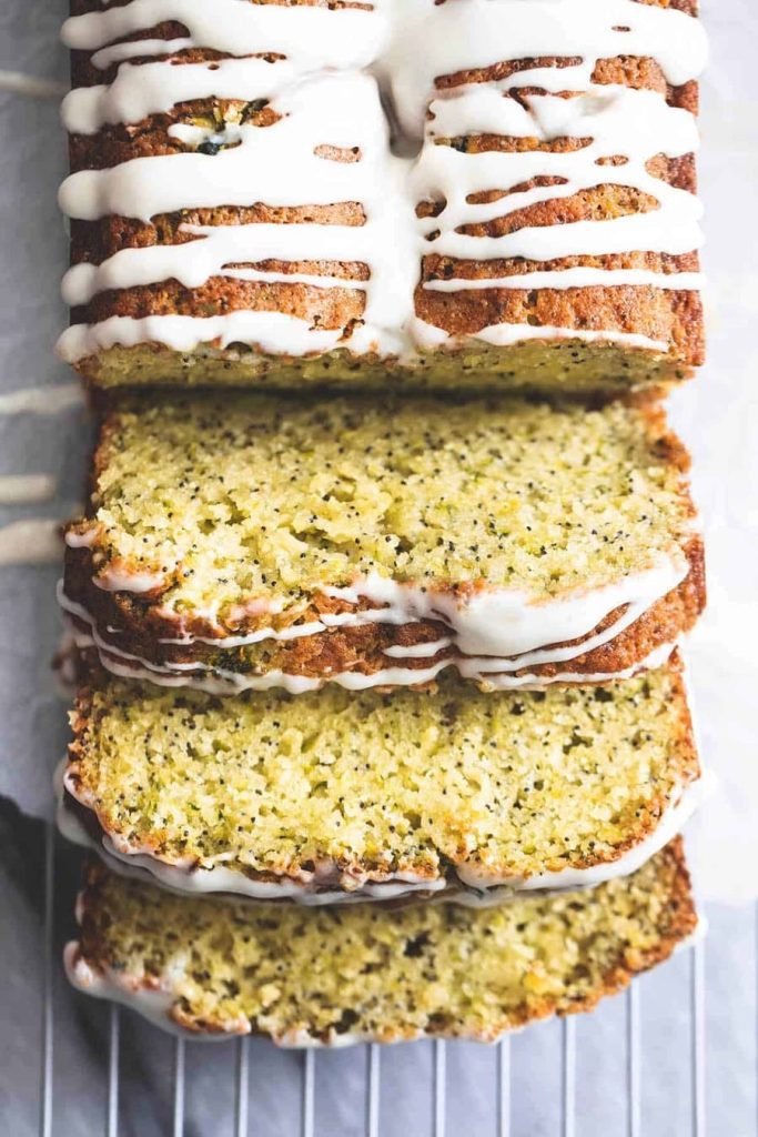 Lemon Poppy Seed Zucchini Bread with Sour Cream