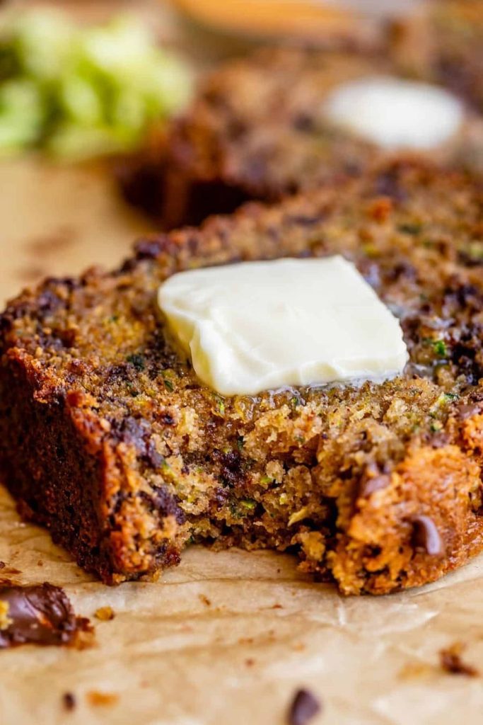 Zucchini Bread with Sour Cream, Brown Sugar, and Cinnamon