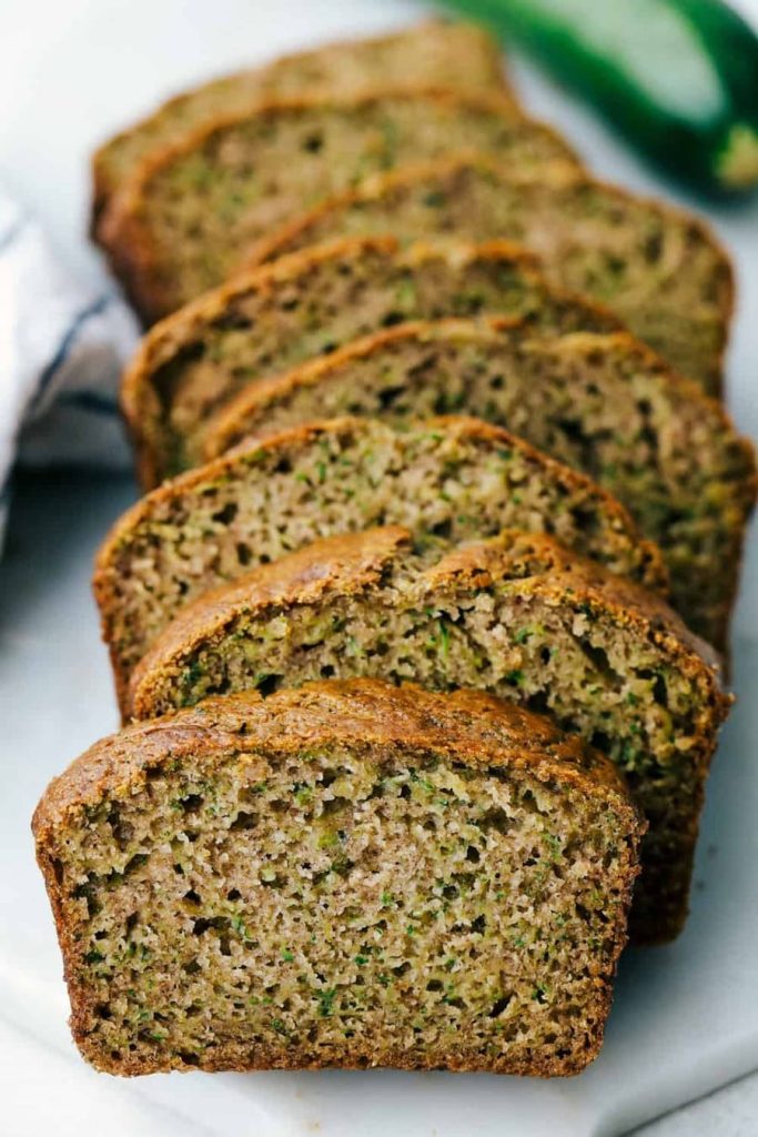 Zucchini Bread with Sour Cream, Nuts, and Spices