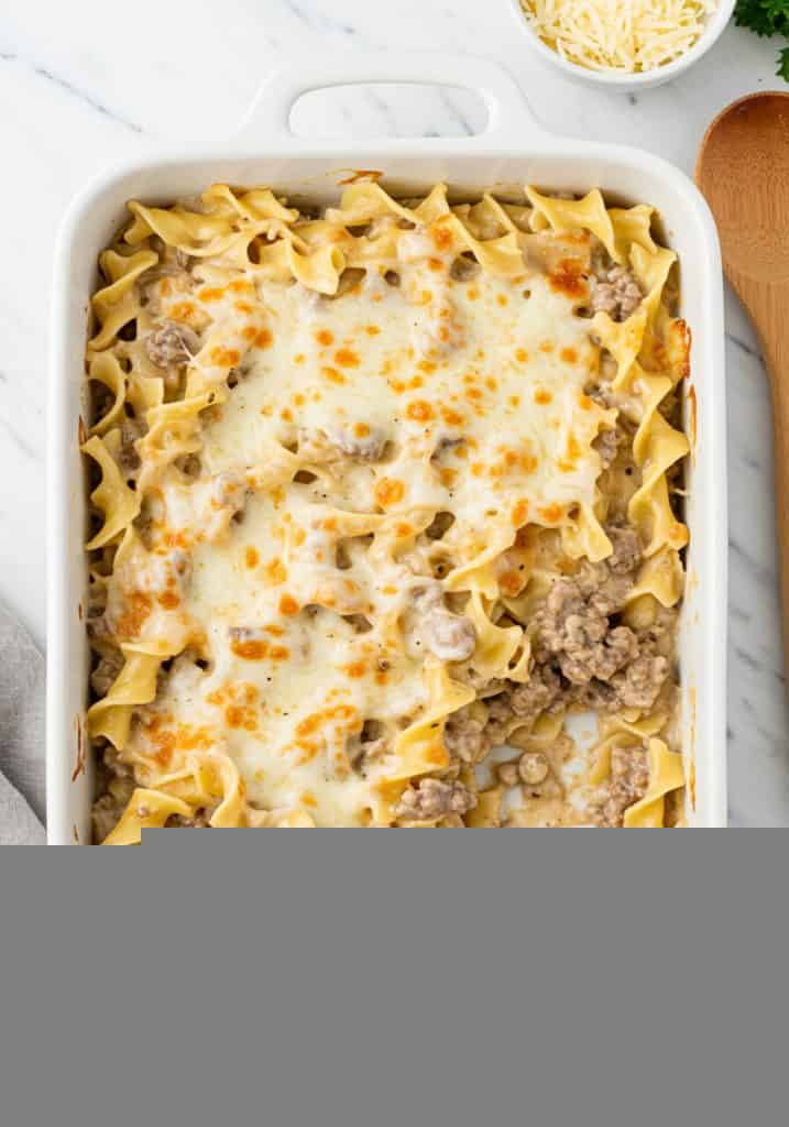Dump-and-Bake Beef Stroganoff Casserole