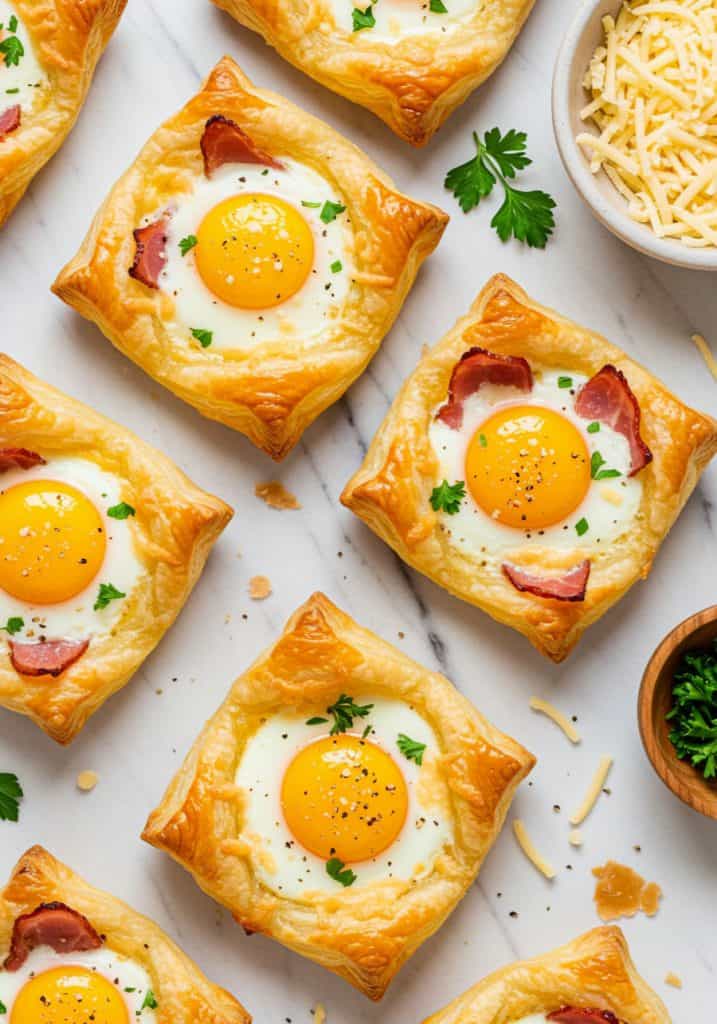 Easy Puff Pastry Baked Eggs
