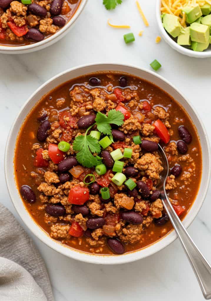 Gluten Free High Protein Turkey Chili