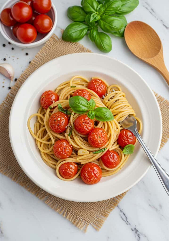 One Pot Pasta with Tomatoes and Basil