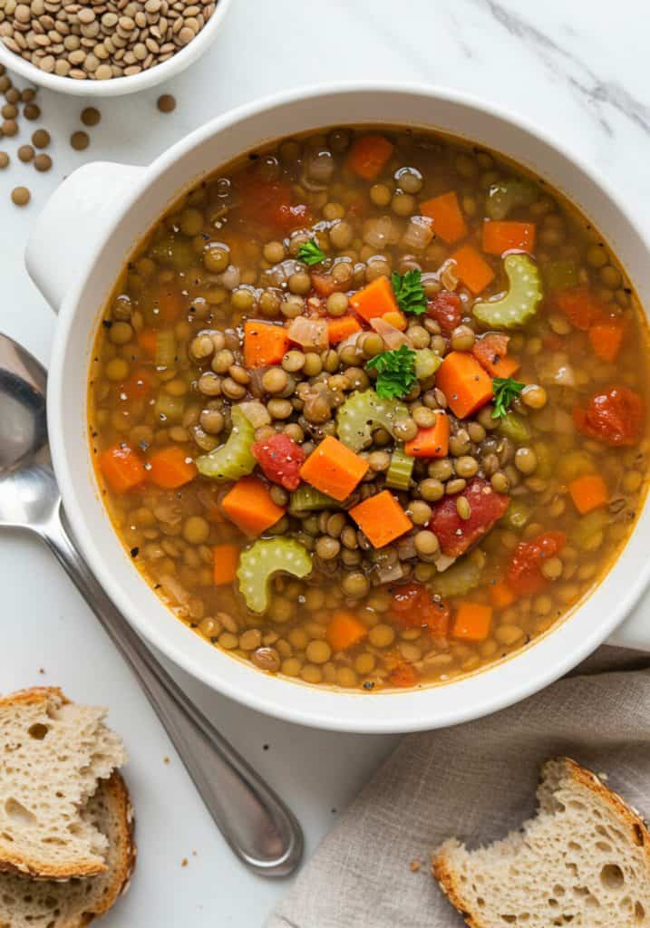Slow Cooker Lentil Vegetable Soup