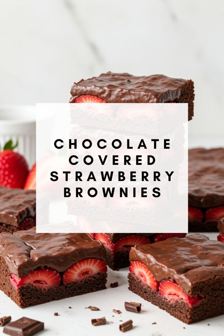 Chocolate Covered Strawberry Brownies